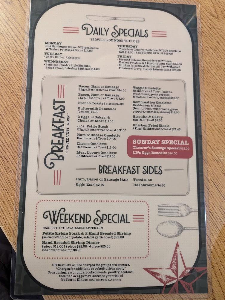 L.D.'s Cafe Menu image 1