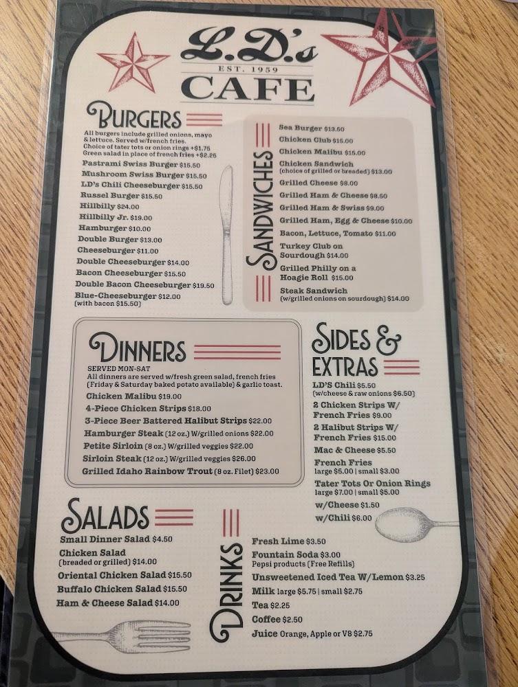 L.D.'s Cafe Menu image 2