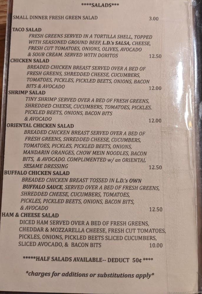 L.D.'s Cafe Menu image 3
